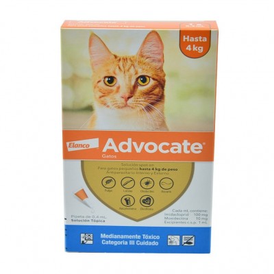 Advocate Antiparasitario Interno Y Externo Para Gatos Hasta 4Kg